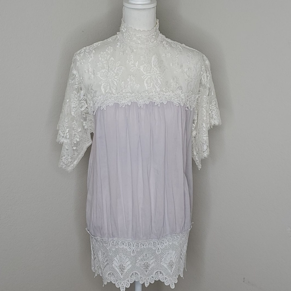 Jessica McClintock Vintage Peasant Blouse - Picture 2 of 16